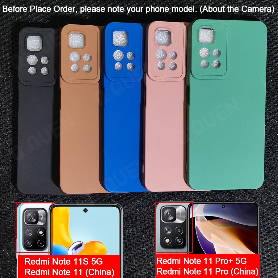 Ốp điện thoại cạnh vuông bảo vệ camera cho Xiaomi Redmi Note 11 12 Pro 5G 11S 11Pro + Plus 12S