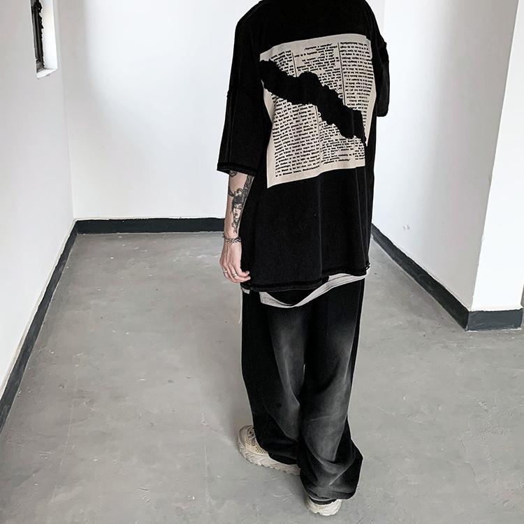 Áo Thun Tay Ngắn Dáng Rộng Phong Cách Hip-Hop Retro Mới Cho Nam