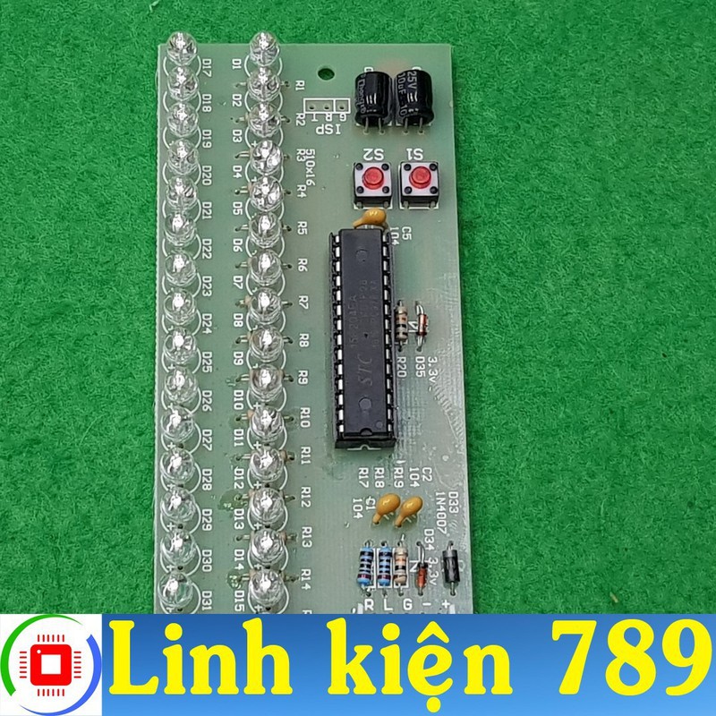 Mạch LED nháy theo nhạc V3 2 kênh 32LED - Linh Kiện 789
