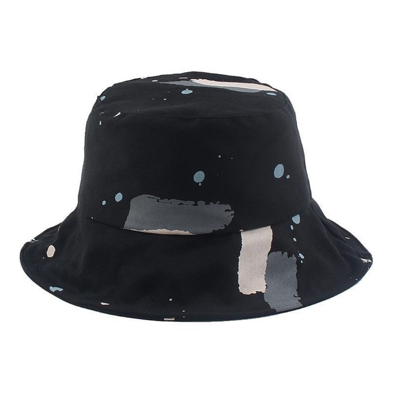 Nón Tai Bèo Vành Rộng In Họa Tiết Graffiti Phong Cách Harajuku Thời Trang Unisex