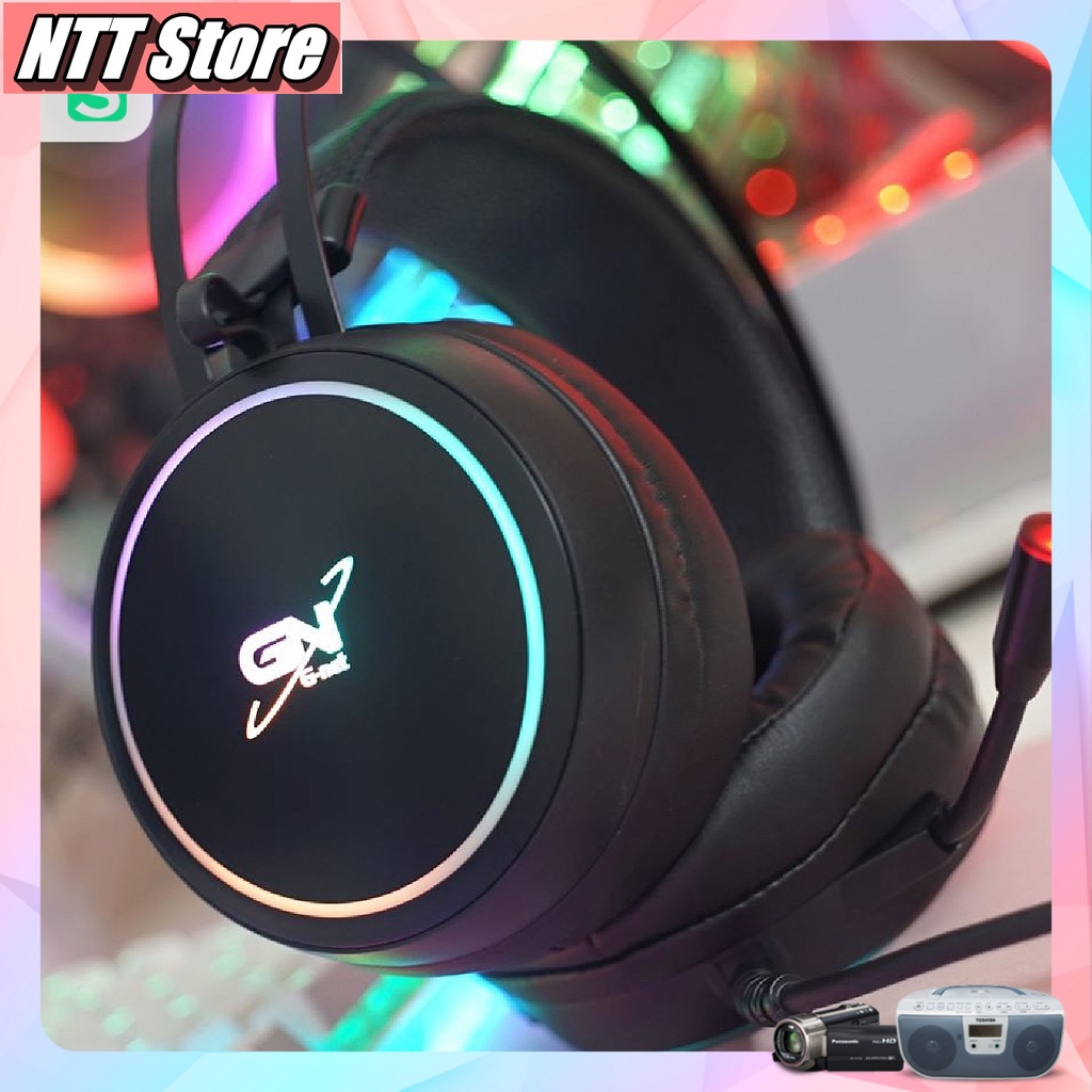 Tai nghe Game GNET G09 có mic LED RGB  âm thanh 71 màu đen  Hàng Fullbox bảo hành Chính Hãng bảo hành 12 tháng