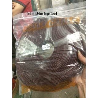 Cáp HDMI dẹp bọc lưới 30m hàng chuẩn, đẹp, giá rẻ