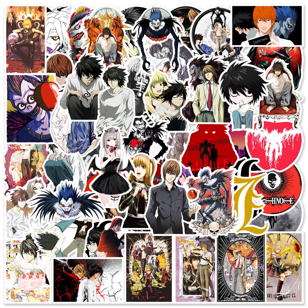 50/25/10 Nhãn Dán Họa Tiết Anime DEATH NOTE Trang Trí Laptop Hành Lý Ván Trượt Xe Máy
