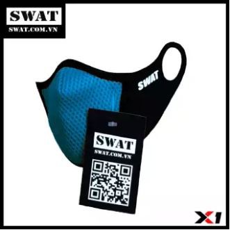 [ HOT] Khẩu trang vải SWAT X1 cao cấp 3 lớp- Màu xanh dương