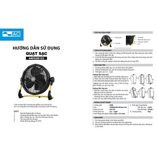 Quạt sạc AC ARF02D123