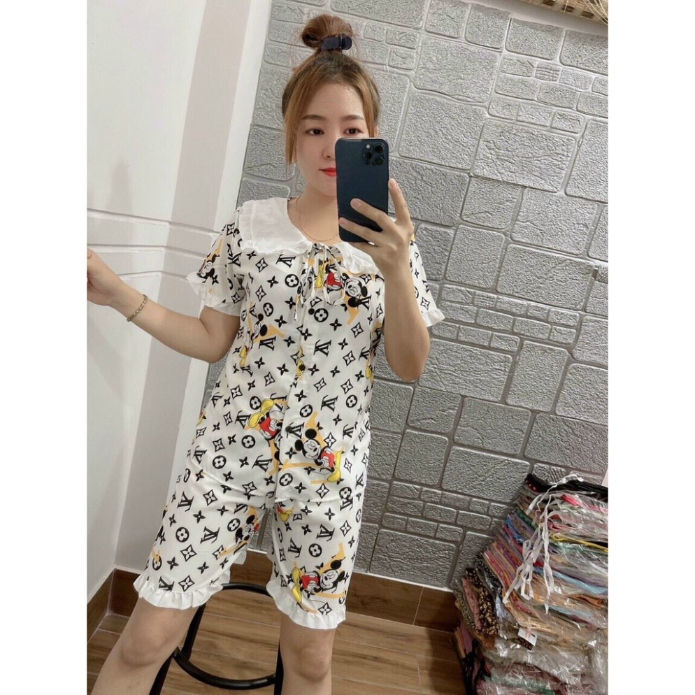 [5 mã giảm giá]Bộ Đồ Bộ pijama Cộc Đùi Lụa Mềm Freesize <55kg [ảnh thật 100%] | BigBuy360 - bigbuy360.vn