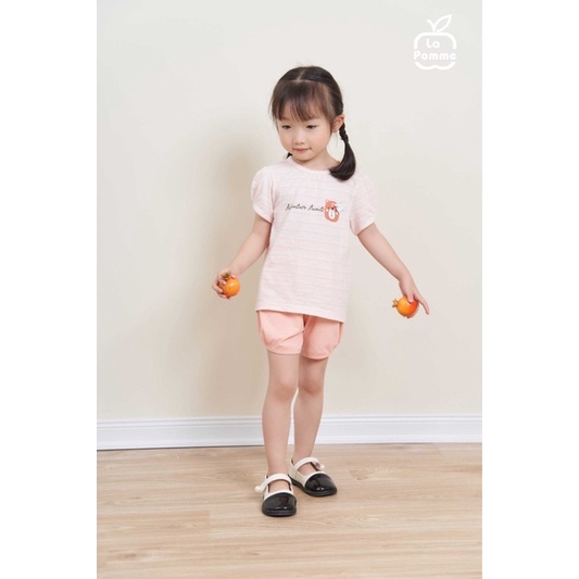 La Pomme Bộ cộc tay La pomme kẻ gấu nâu SS2022