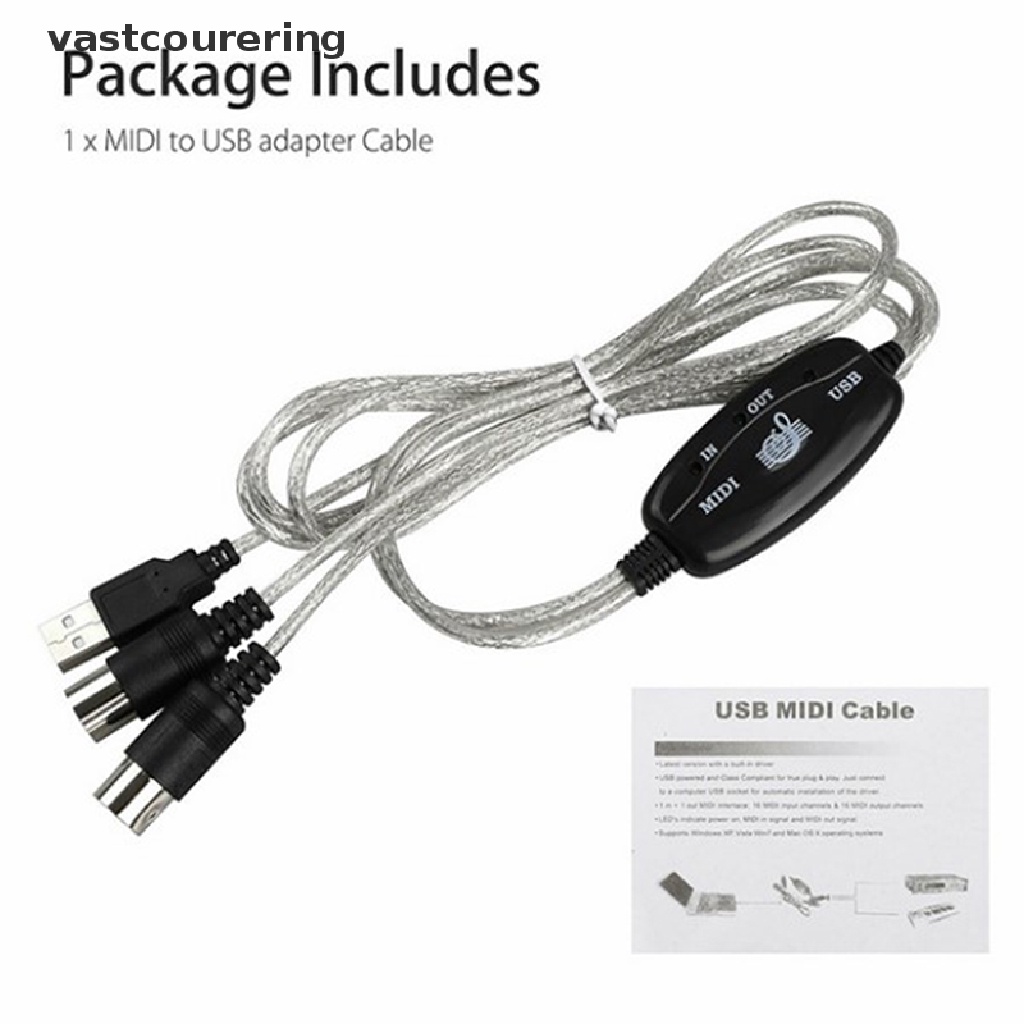 Dây cáp chuyển đổi cổng USB máy tính sang cổng MIDI bàn phím âm nhạc