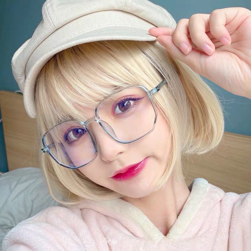 Glasses Women/Men 2020 New Trend Korean Vintage Big Frame Replaceable Lens Glasses 1203