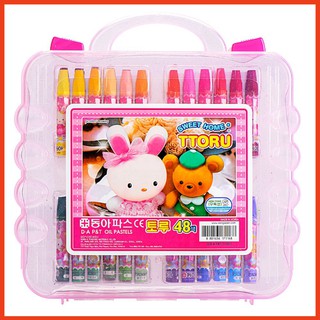 Bút sáp dầu hộp nhựa 12,18,24,36,48 màu