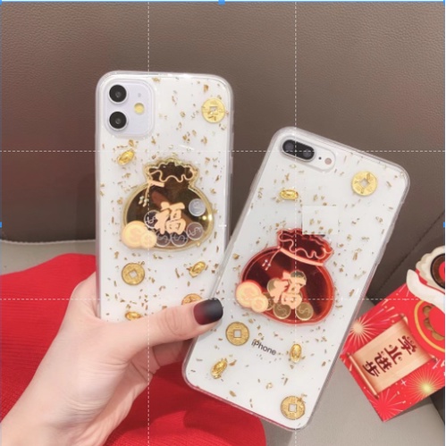 Ốp Điện Thoại Chống Rơi Họa Tiết Túi May Mắn Cho Iphone 14promax X XS XR XS MAX 11 11 PRO 11 PRO MAX 12 12 MINI 12 PR 12 PRO MAX