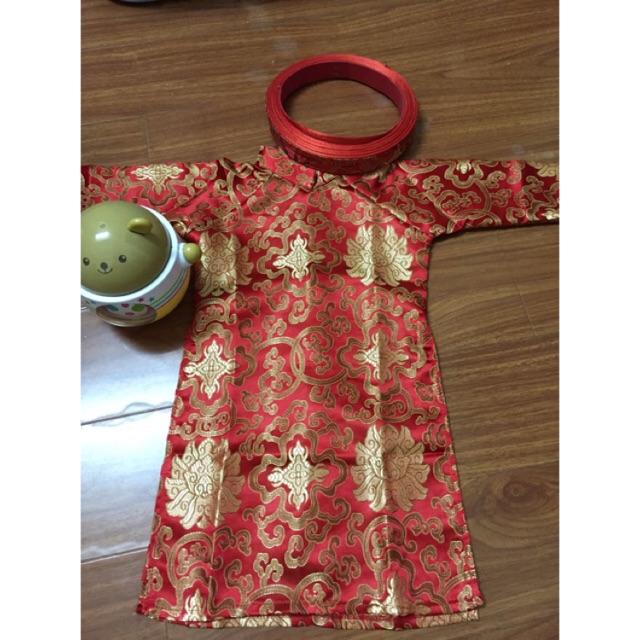 Áo dài gấm bé trai loại 1 (quần +áo)