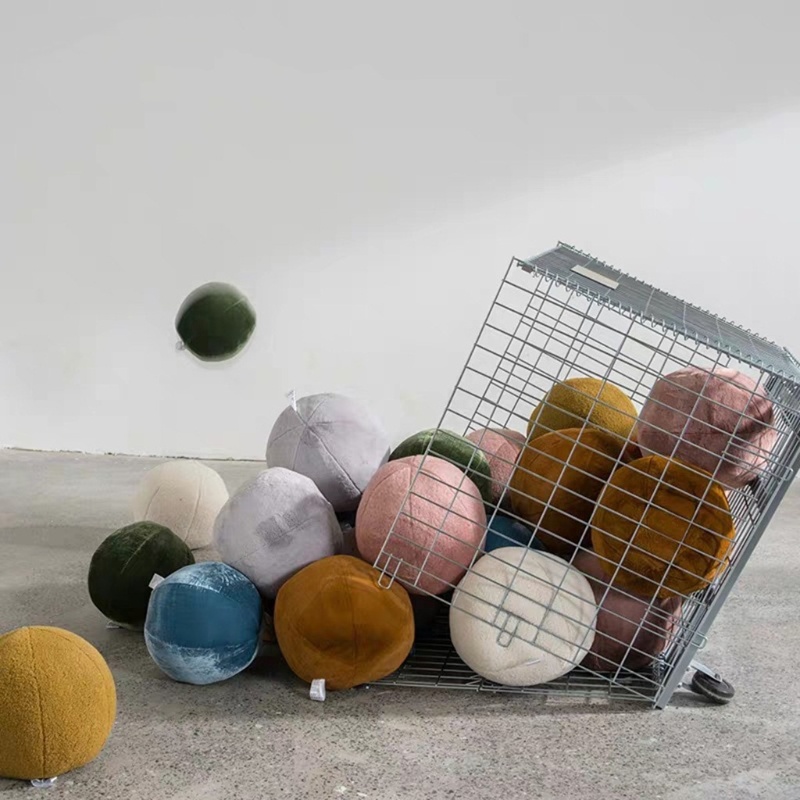 Gối Tròn Nhồi Bông PP Mềm Mại Phong Cách Bắc Âu Cho Bé