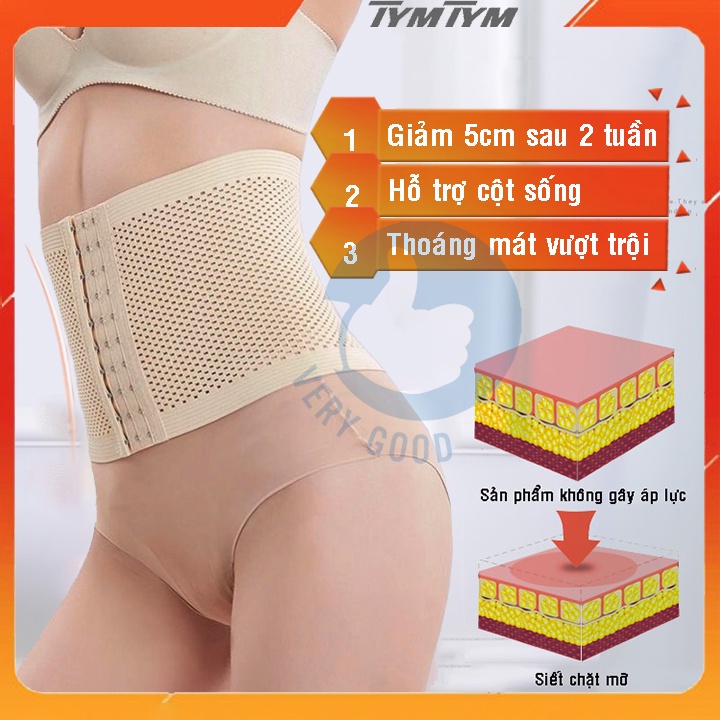 Gen đai nịt bụng định hình The Ladies eo thon giảm mỡ bụng săn chắc vòng 2 chống cuộn có nấc cài cho nữ | WebRaoVat - webraovat.net.vn