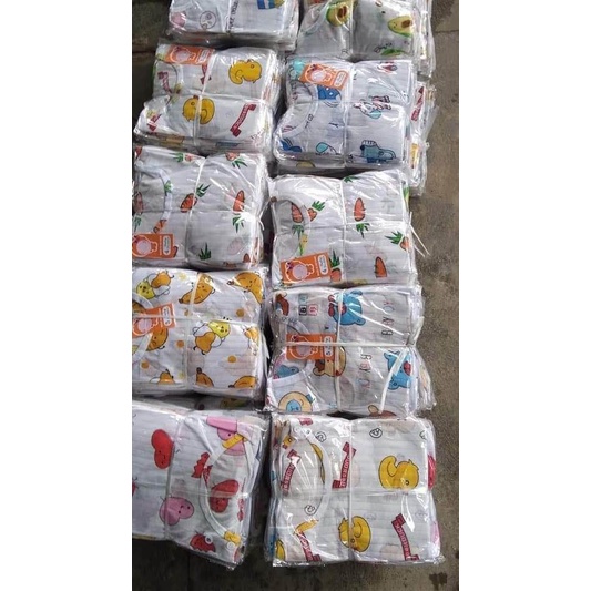 Bộ cotton Giấy Cộc Tay Cài Vai Cho Bé Sơ Sinh Đến 14 kí, giao mẫu ngẫu nhiên theo giới tính