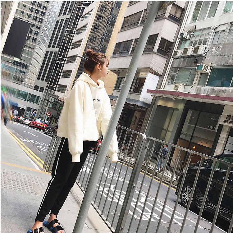 Áo Hoodie Đen Trắng Phom Rộng Màu Trơn Nỉ Bông Êm Ái Cho Cả Nam Và Nữ - MSP T31 | BigBuy360 - bigbuy360.vn