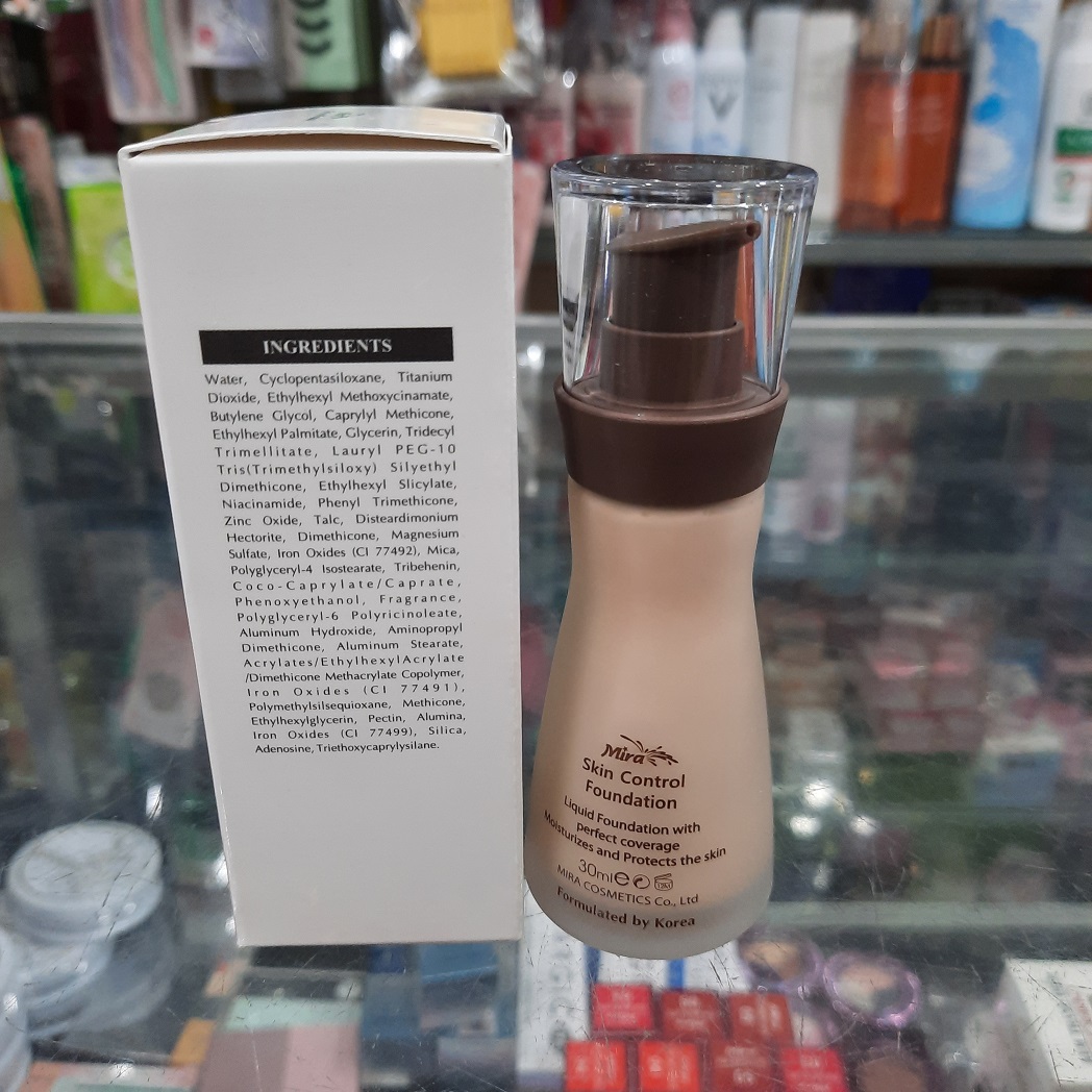 Kem nền trang điểm Mira Skin Control Foundation Hàn Quốc 30ml No.23 da sáng