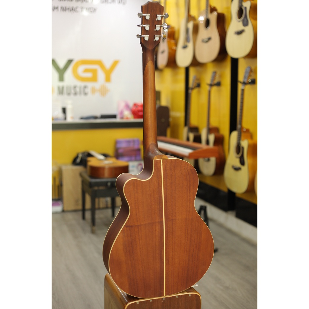 Đàn Guitar Acoustic LuthierV LV150 Full Solid - Tặng Kèm Bao Đàn,Capo,Pick Lục Chỉnh Cần Đàn Guitar