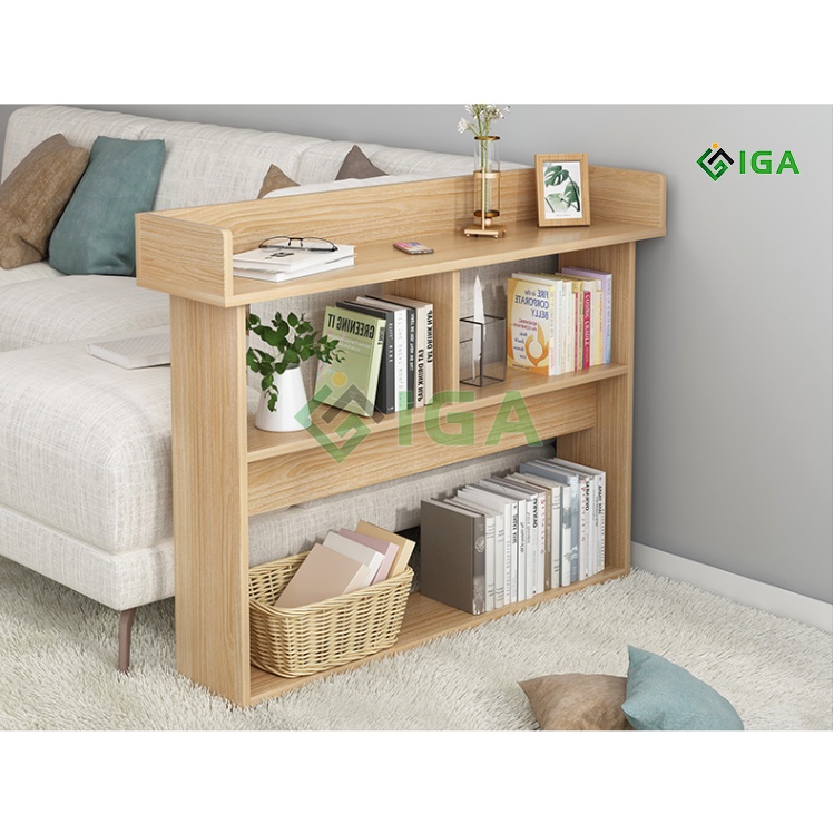 Kệ sách gỗ để sàn đa năng, kệ để đồ để thú bông đồ chơi cho bé chính hãng IGA - GP137