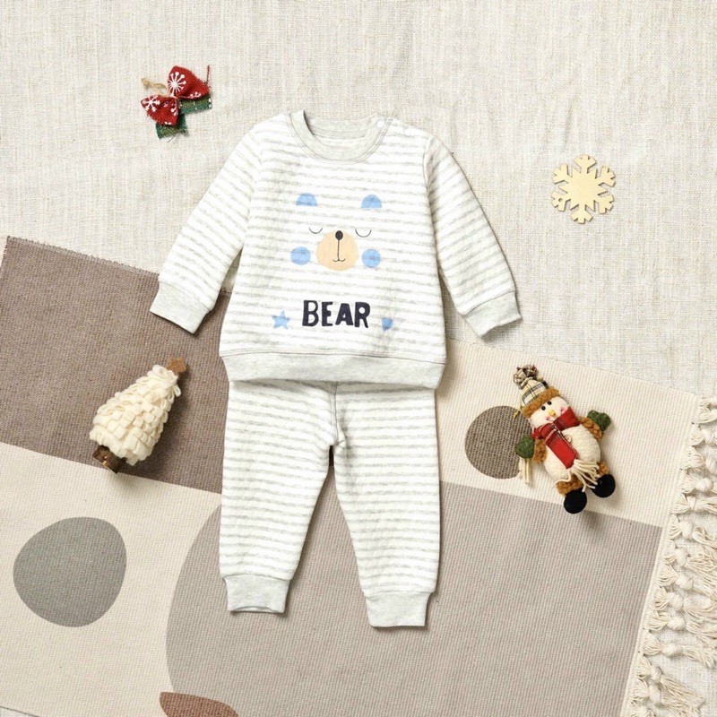 Bộ kẻ Moon vải trần bông ( 6M-3Y)