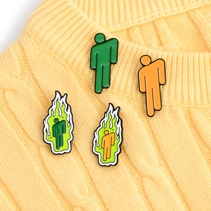 Ghim Cài Áo Hình Billie Eilish Hoạt Hình Thời Trang