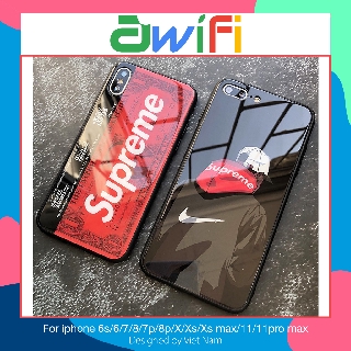 Ốp iphone - Ốp lưng kính supreme 2 5/5s/6/6s/6plus/6splus/7/8/7plus/8plus/x/xs/xs max/11/11pro  -