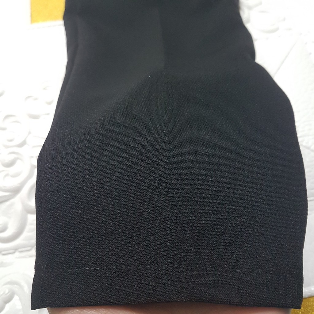 Quần Baggy nữ chất vải tuyết mưa dày dặn màu Đen / Trắng / Xanh than - Kiểu dáng quần tây Baggy lưng cao cực dễ phối đồ | BigBuy360 - bigbuy360.vn