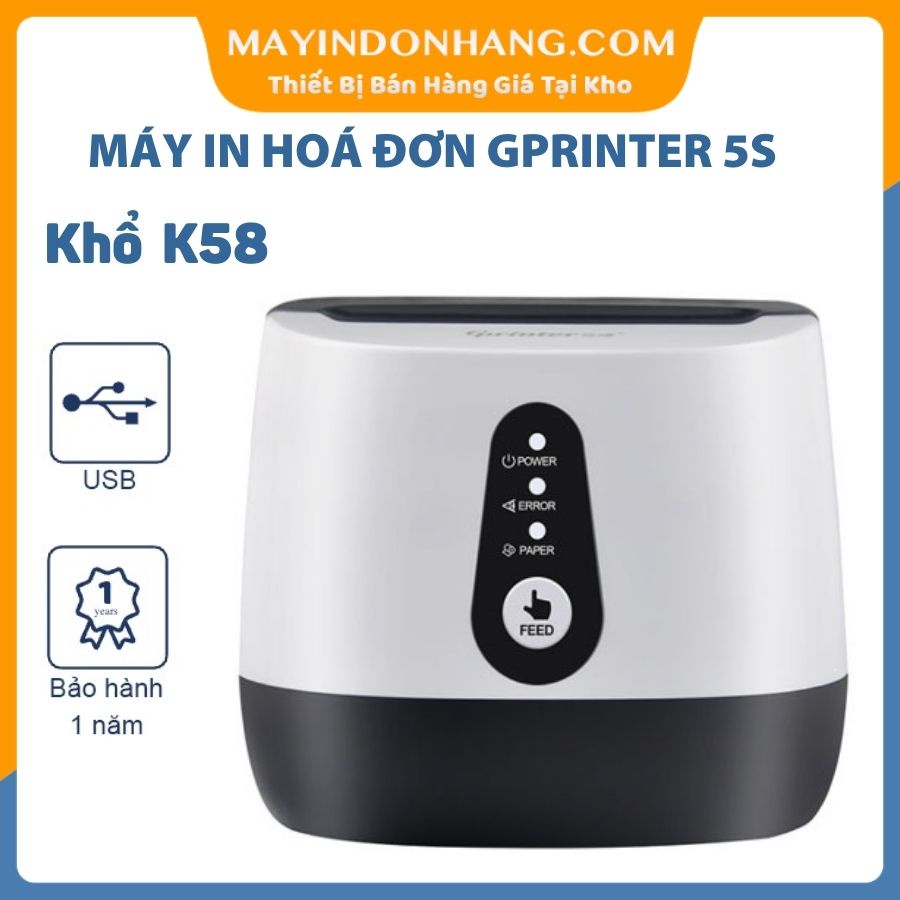 Máy in hoá đơn bluetooth Gprinter iSH58 - 5S Printer
