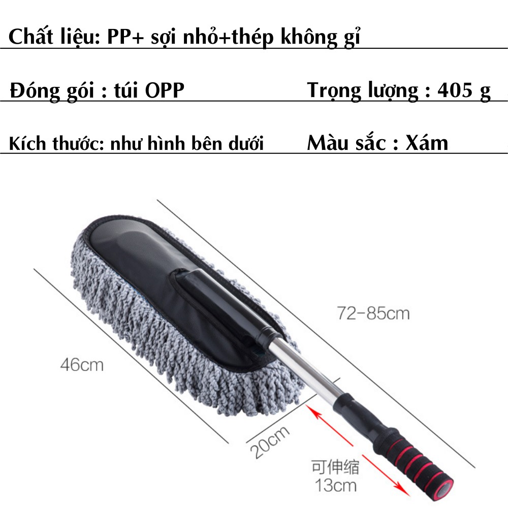 Chổi lau xe ô tô , chổi rửa ô tô chổi lau xe chuyên dụng cán có thể điều chỉnh ATILA SHOP