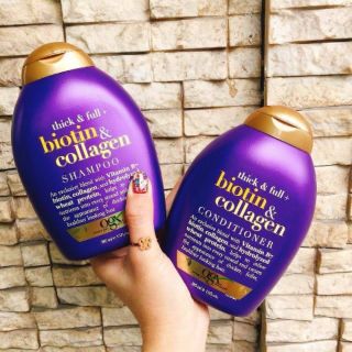BỘ ĐÔI DẦU GỘI VÀ XẢ BIOTIN &COLLAGEN OGX THICK&FULL CHÍNH HÃNG CANADA