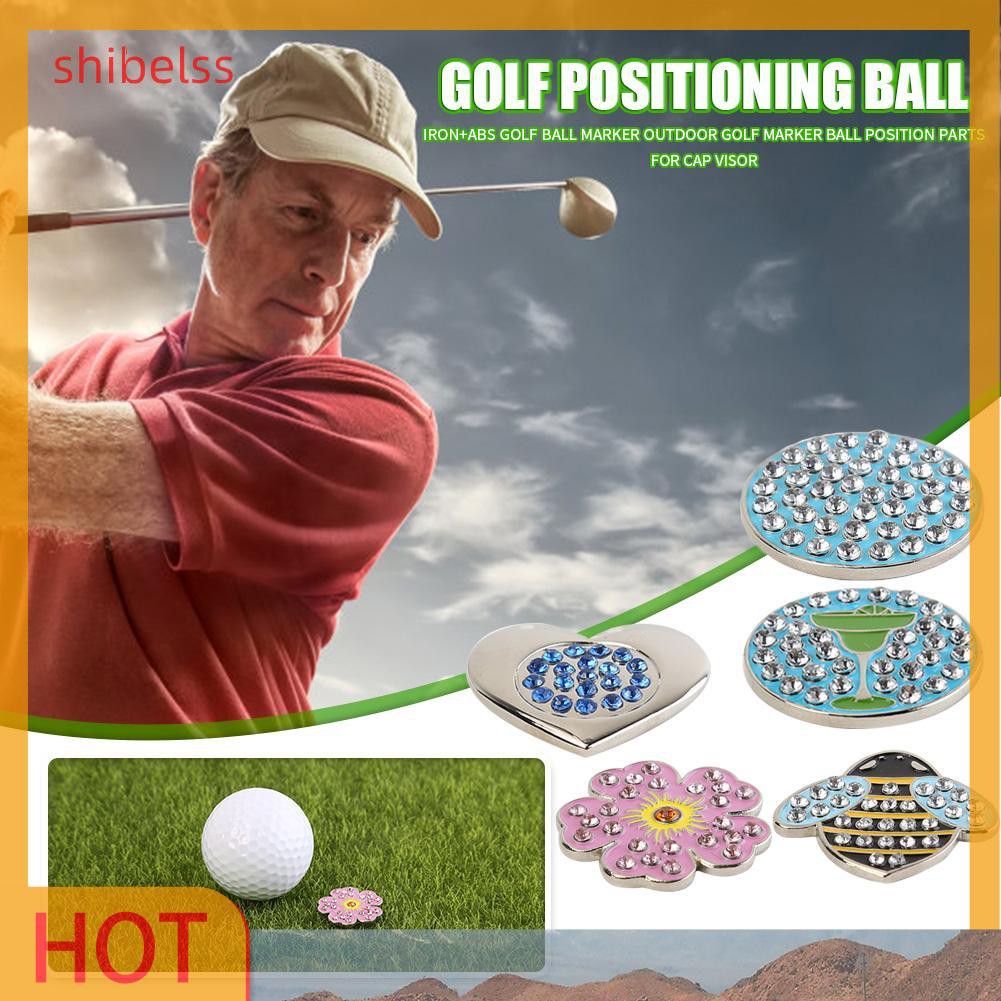 （ʚshibelss）Golf Ball Marker Iron+ABS Outdoor Golf Marker Ball Position Accessories