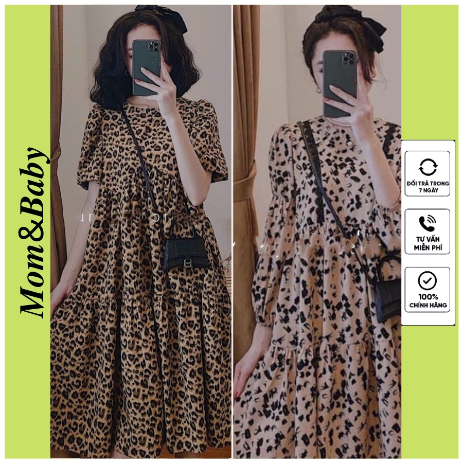 Đầm bầu thời trang công sở M292 chất lụa hàn thiết kế Mom and Baby