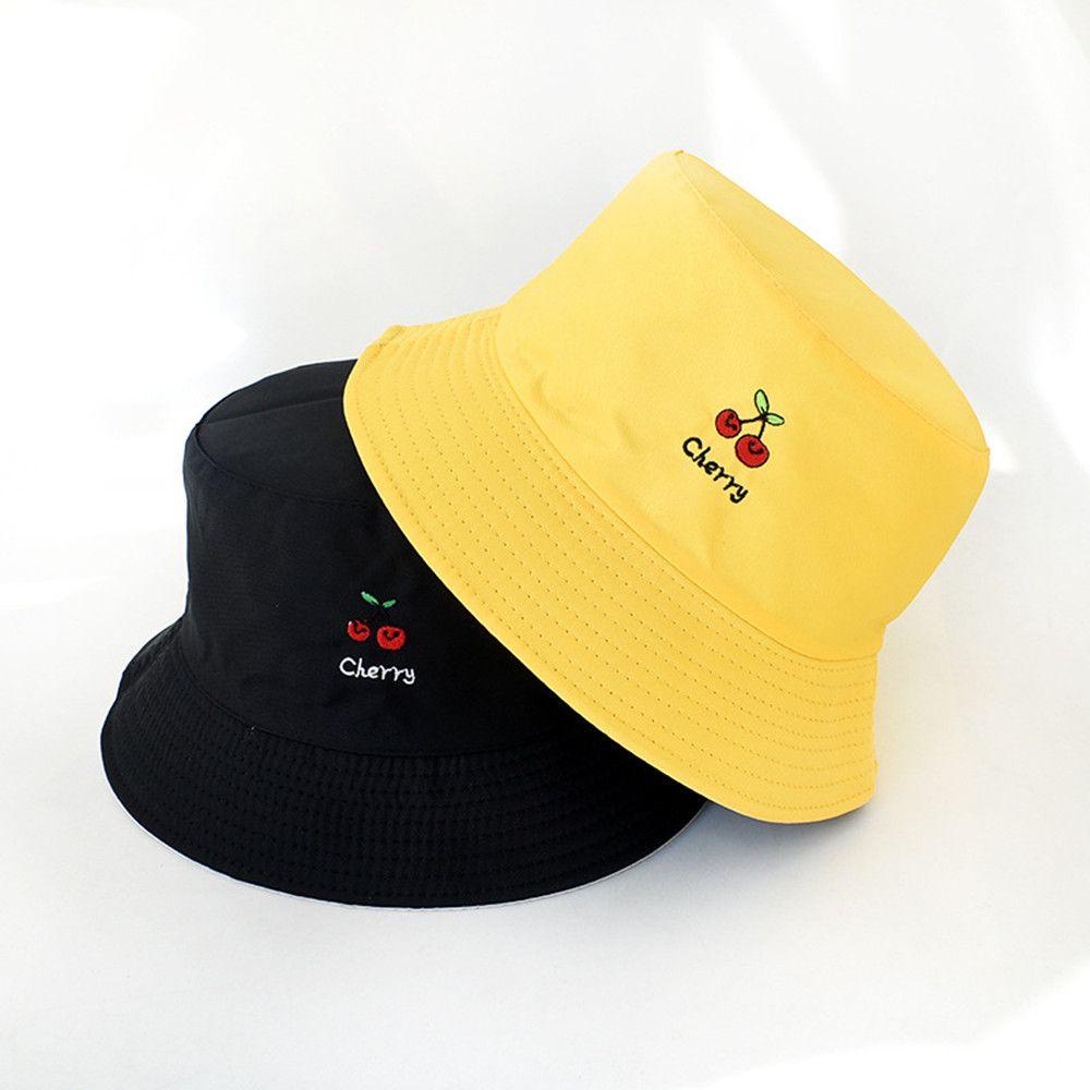 Nón Bucket Thêu Hình Trái Cây Đơn Giản Mẫu Mới