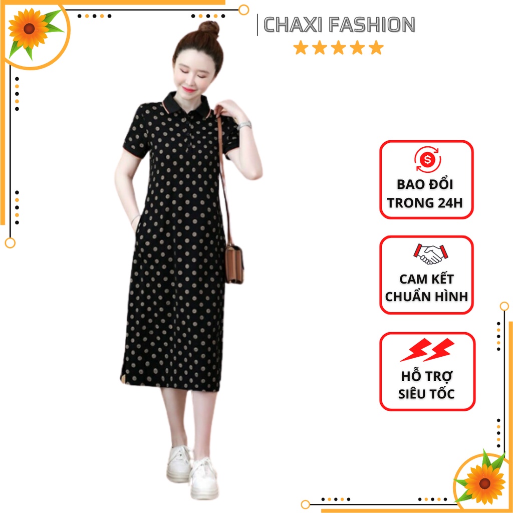 HÀNG NHẬP - ĐẦM THUN SUÔNG DÀI CỔ BẺ HỌA TIẾT BI CAO CẤP - KBT453360