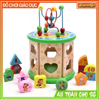 Đồ chơi gỗ thả hình, luồn hạt đa năng loại xịn