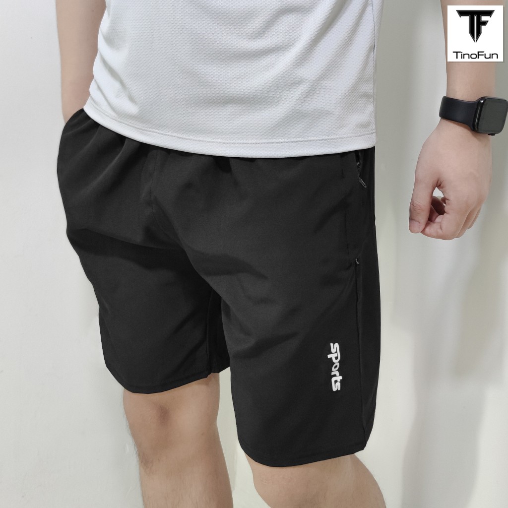Quần short nam TinoFun 💖FREESHIP💖 thể thao đẹp mã TT24 Quần thun nam dáng lửng trơn đùi ngắn vải gió bó phong cách | BigBuy360 - bigbuy360.vn