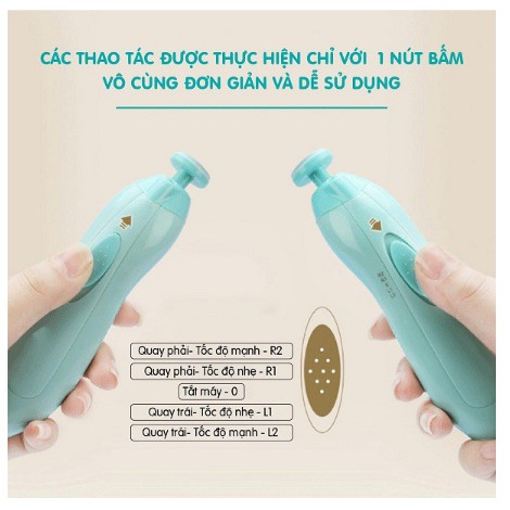 Máy Dũa Móng Tay Cho Bé UMOO thông minh 6 chức năng