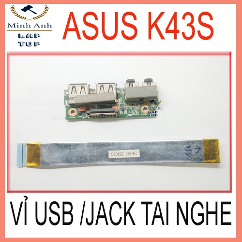 Bo vỉ usb và âm thanh laptop asus k43s k43e k43sd