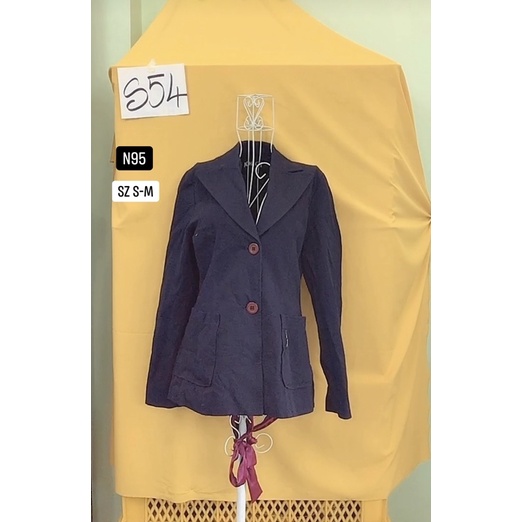 áo khoác xanh đen 2 nút form cổ điển.S54