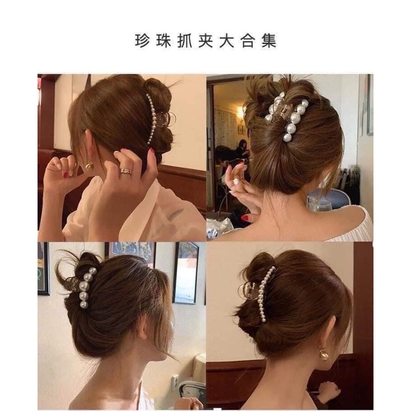 Set 5 Kẹp Tóc Chun Buộc Mẫu Mới Siêu Xinh