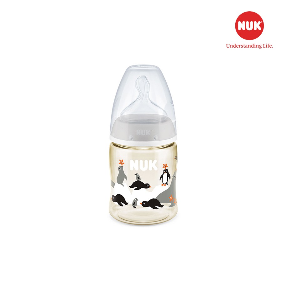 Bình sữa NUK PPSU 150ml núm ti silicone S1-M (Animals)