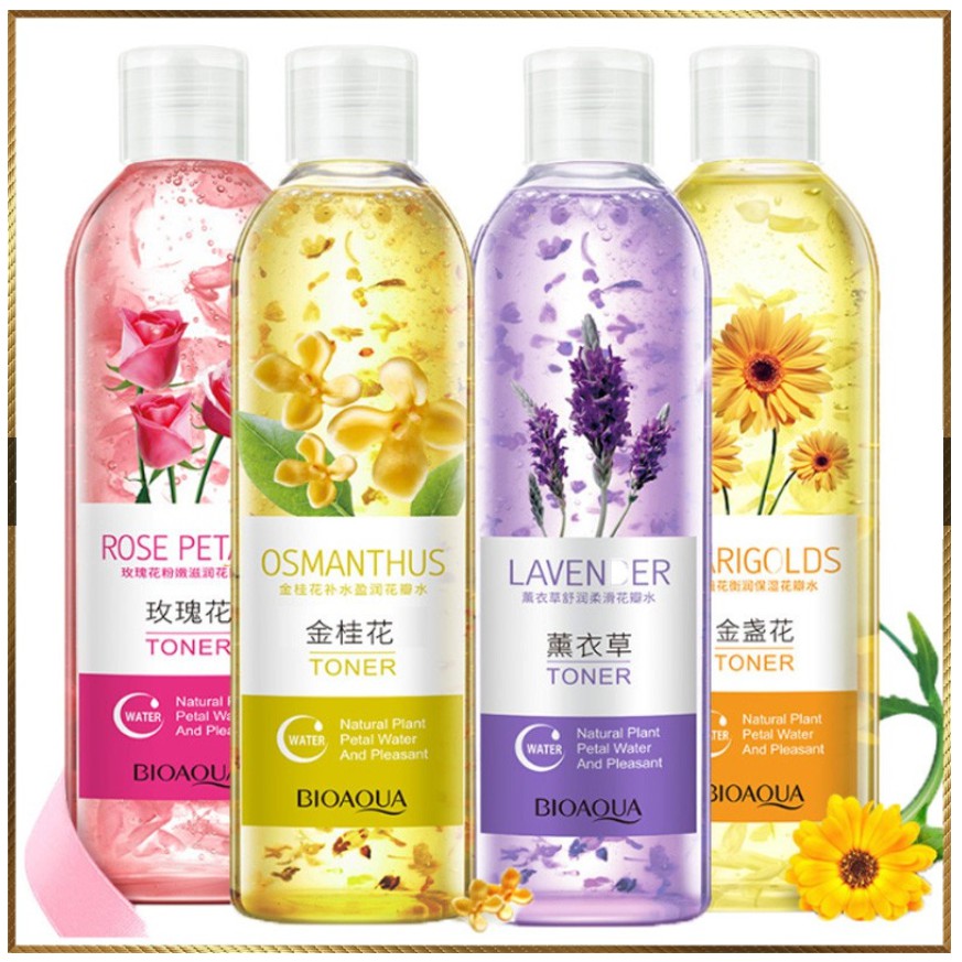 Toner cánh hoa Bioaqua chiết xuất từ các loài hoa thiên nhiên 250ml