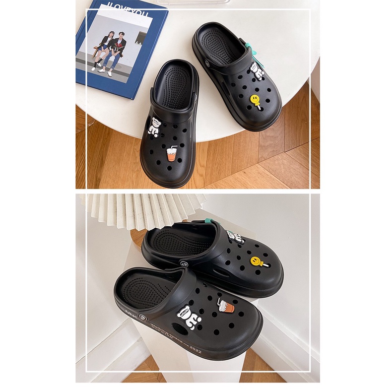 Dép sục cross siêu nhẹ chống trơn trượt,đi mưa không ngấm nước,đi biển tặng kèm sticker