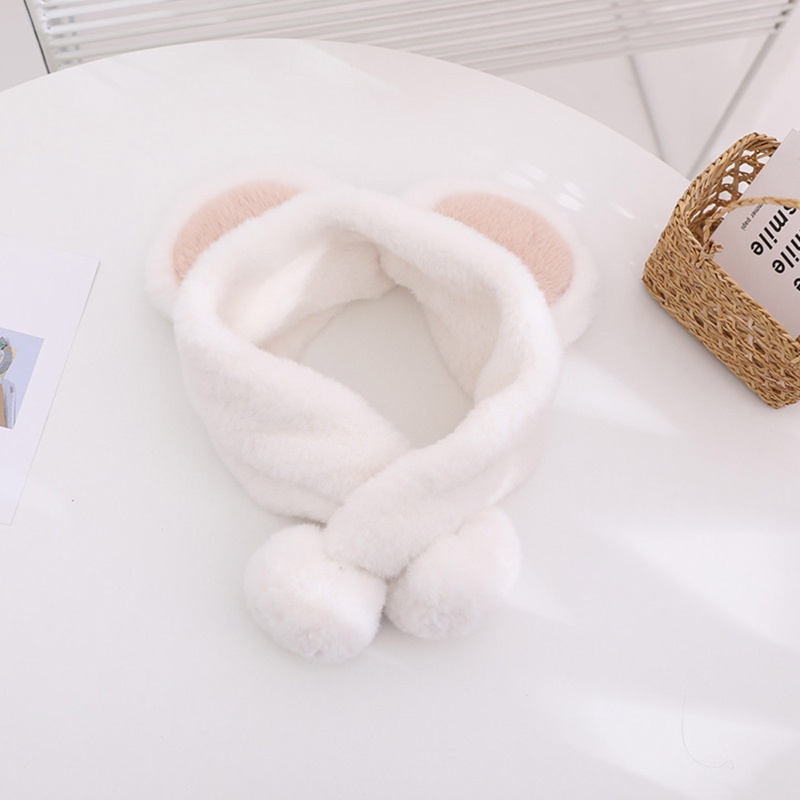 Khăn Choàng Cổ Giữ Ấm Tai Thỏ Giả Lông Thú Dành Cho Trẻ Em