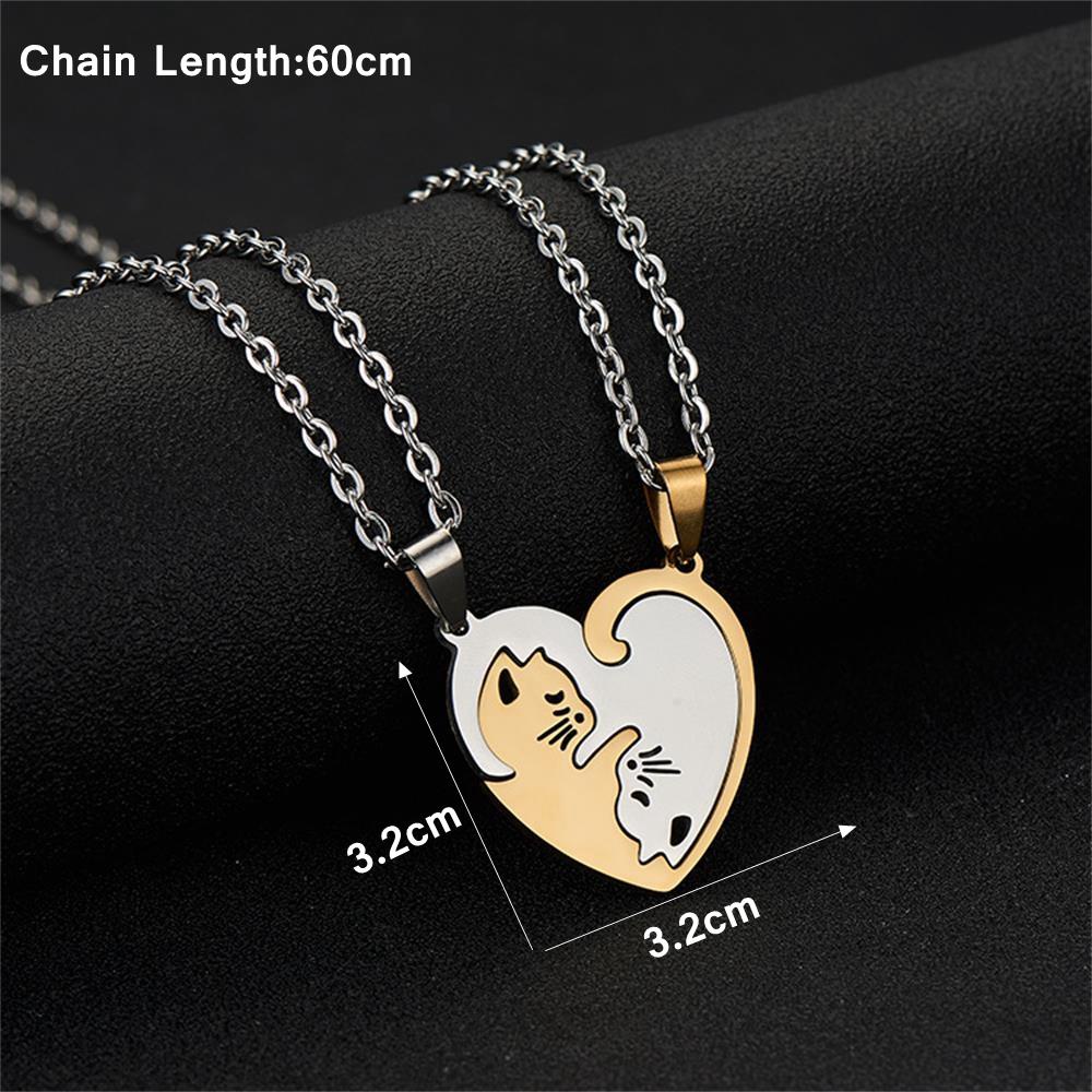 Vòng cổ Mặt Âm Dương Bằng Thép Không Gỉ Thời Trang Cho Cặp Đôi