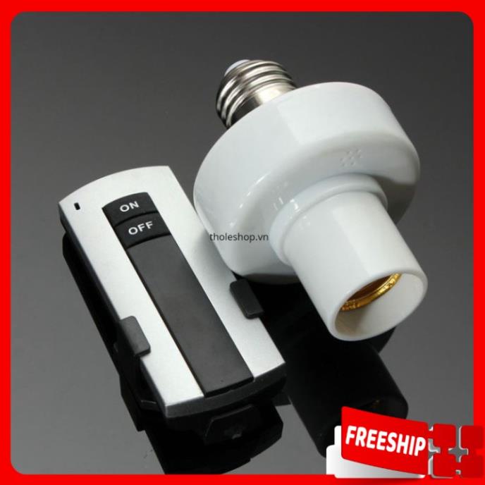Đuôi đèn 🔖SỈ 🔖 Đuôi đèn E27 điều khiển từ xab thông minh, điều khiển bật tắt bóng đèn từ xa cao cấp 5976