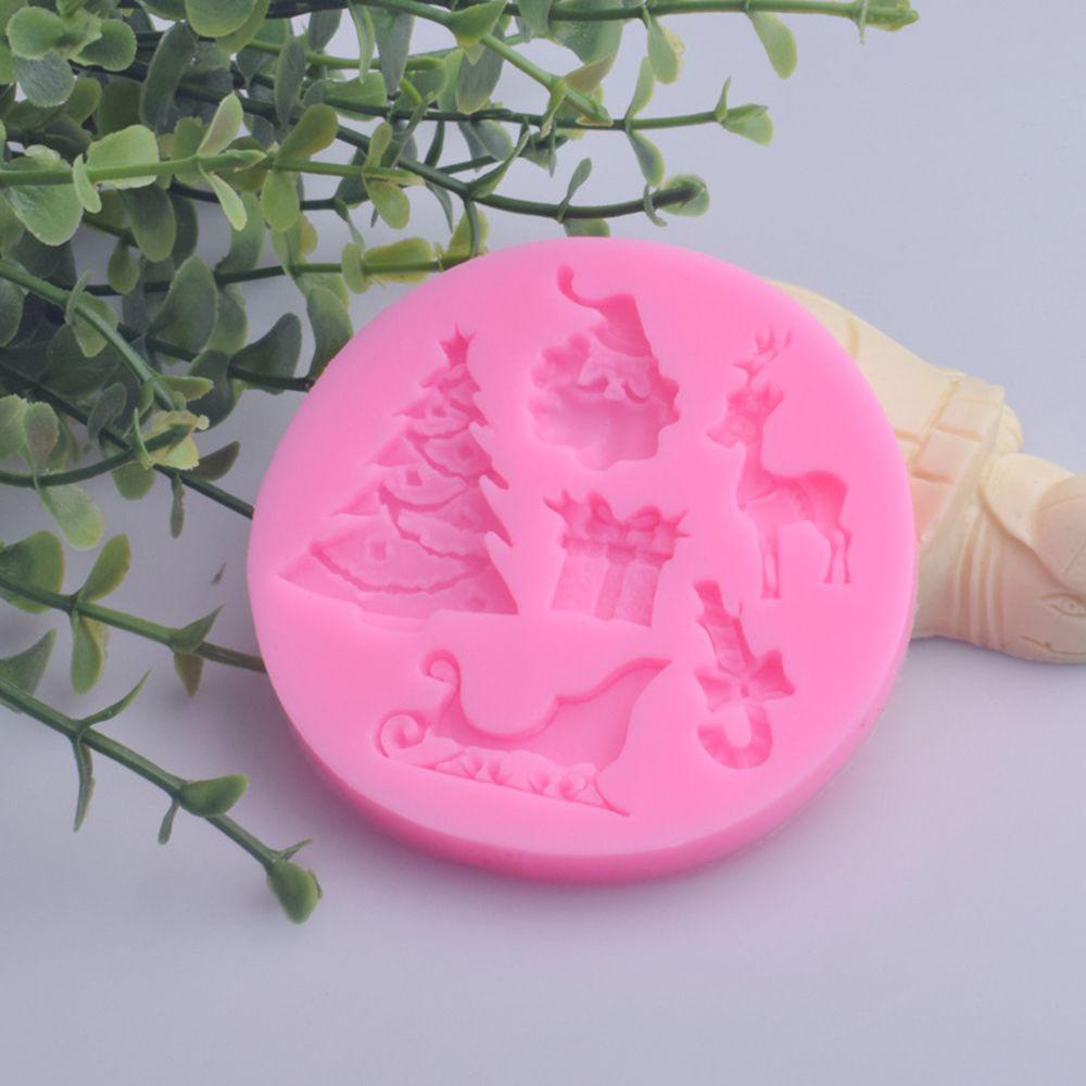 Khuôn Silicone Làm Bánh Kẹo Hình Ông Già Noel Tuần Lộc Giáng Sinh