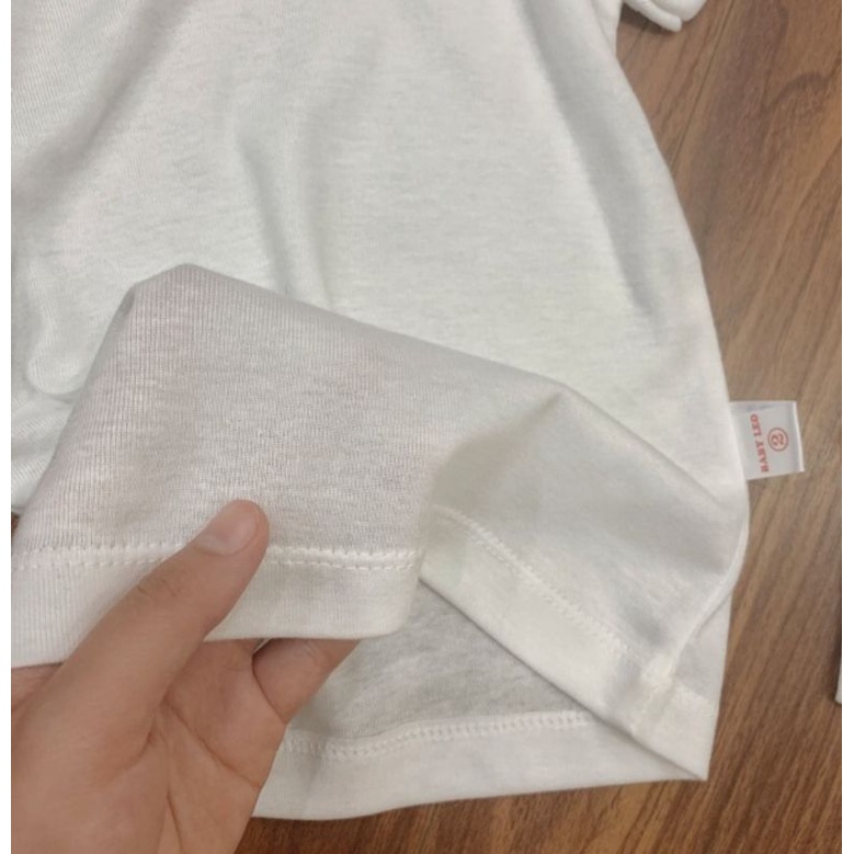 ÁO PHÔNG TRẮNG 100% COTTON CHO BÉ