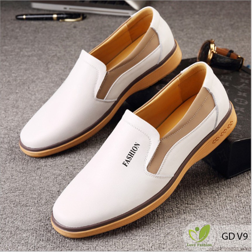 Giầy da lười nam thoáng khí tăng chiều cao - GDV9