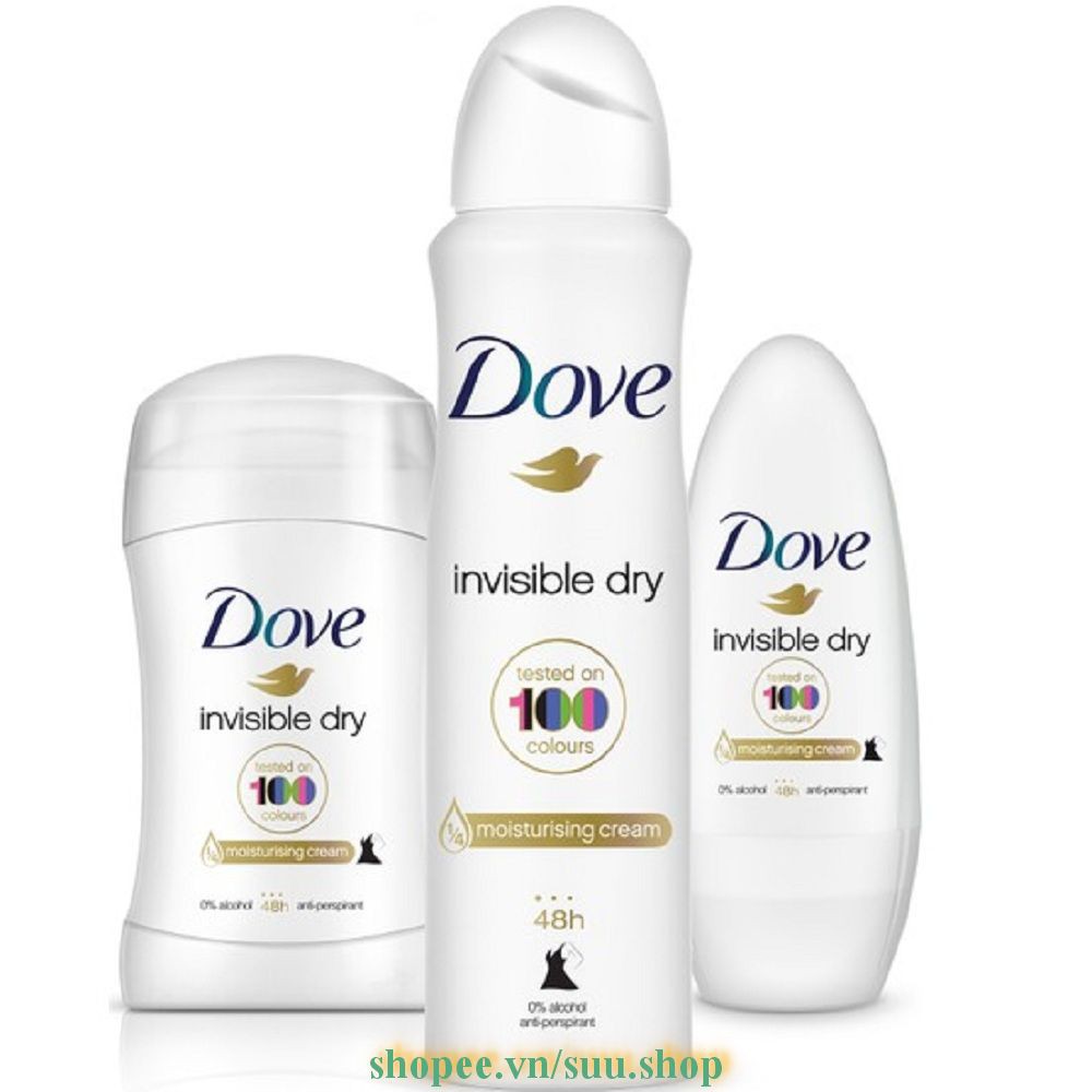 Xịt Khử Mùi Nữ 150Ml Dove Invisible Dry, suu.shop Cam Kết 100% Chính Hãng.